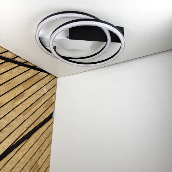 Світильник LED smart BRIONI-R+пульт 80W 3000-5000K IP20 круг чорний Violux