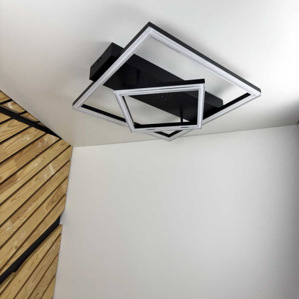 Світильник LED smart KENZO-S+пульт 100W 3000-5000K IP20 квадрат чорний Violux