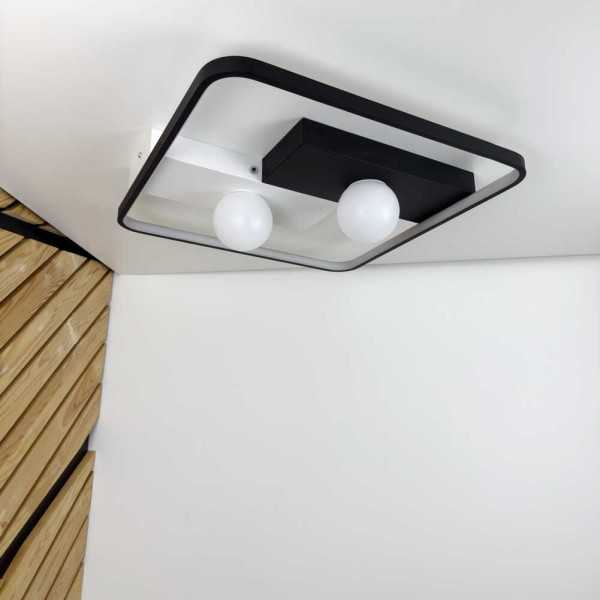 Світильник LED smart PICASSO-S+пульт 85W 3000-5000K IP20 квадрат біло-чорний Violux
