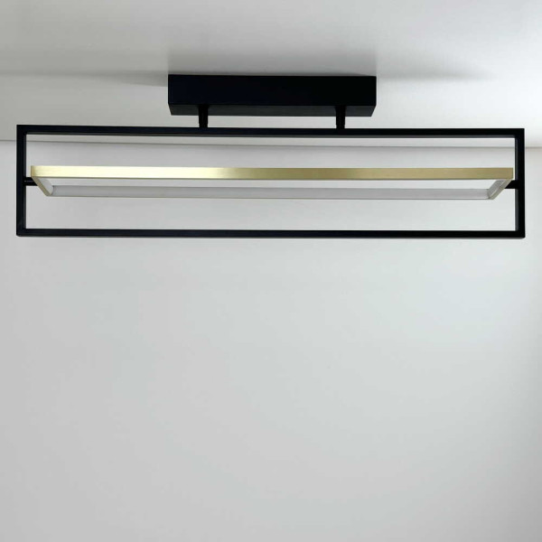 Світильник LED smart PRADA+пульт 60W 3000-5000K IP20 прямокутник чорно-золотий Violux