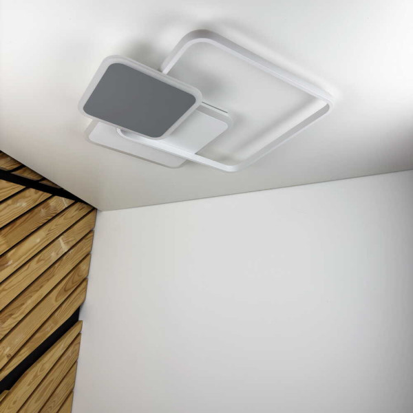 Світильник LED smart TRIO+пульт 80W 3000-6000K IP20 квадрат