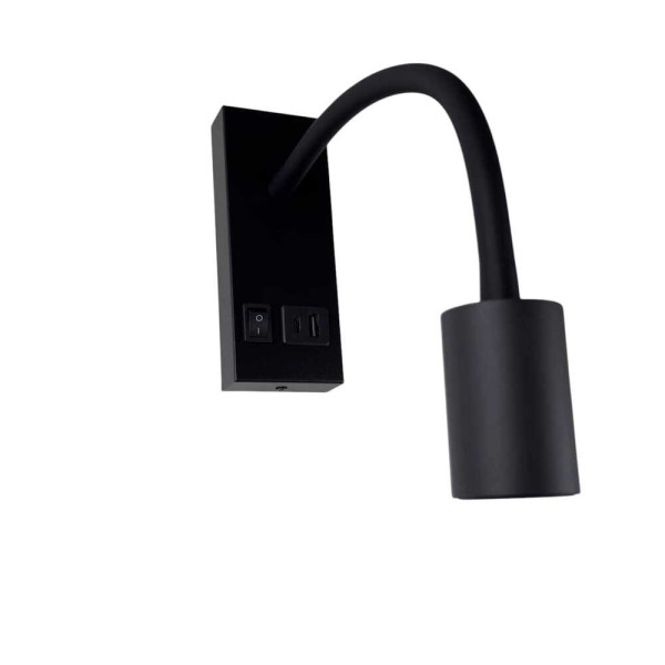 Світильник настінний Violux SNAKE USB+Type-C 5W 4200K 250Lm IP20 чорний