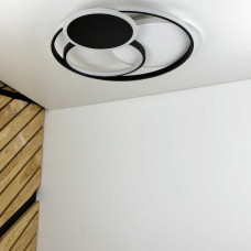 Світильник LED smart SPINER+пульт 100W чорний круг Violux